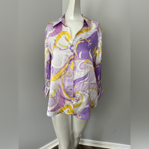 L'AGENCE Dani 3/4 Sleeve Blouse - Picture 4 of 9